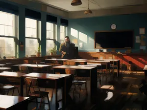 Modern Restaurant Interior Design with Wooden Furniture