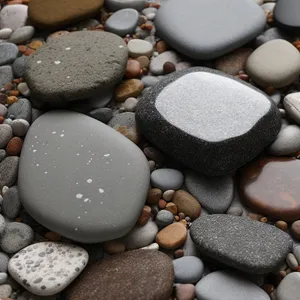 Beach stone texture background with pebbles and rocks.