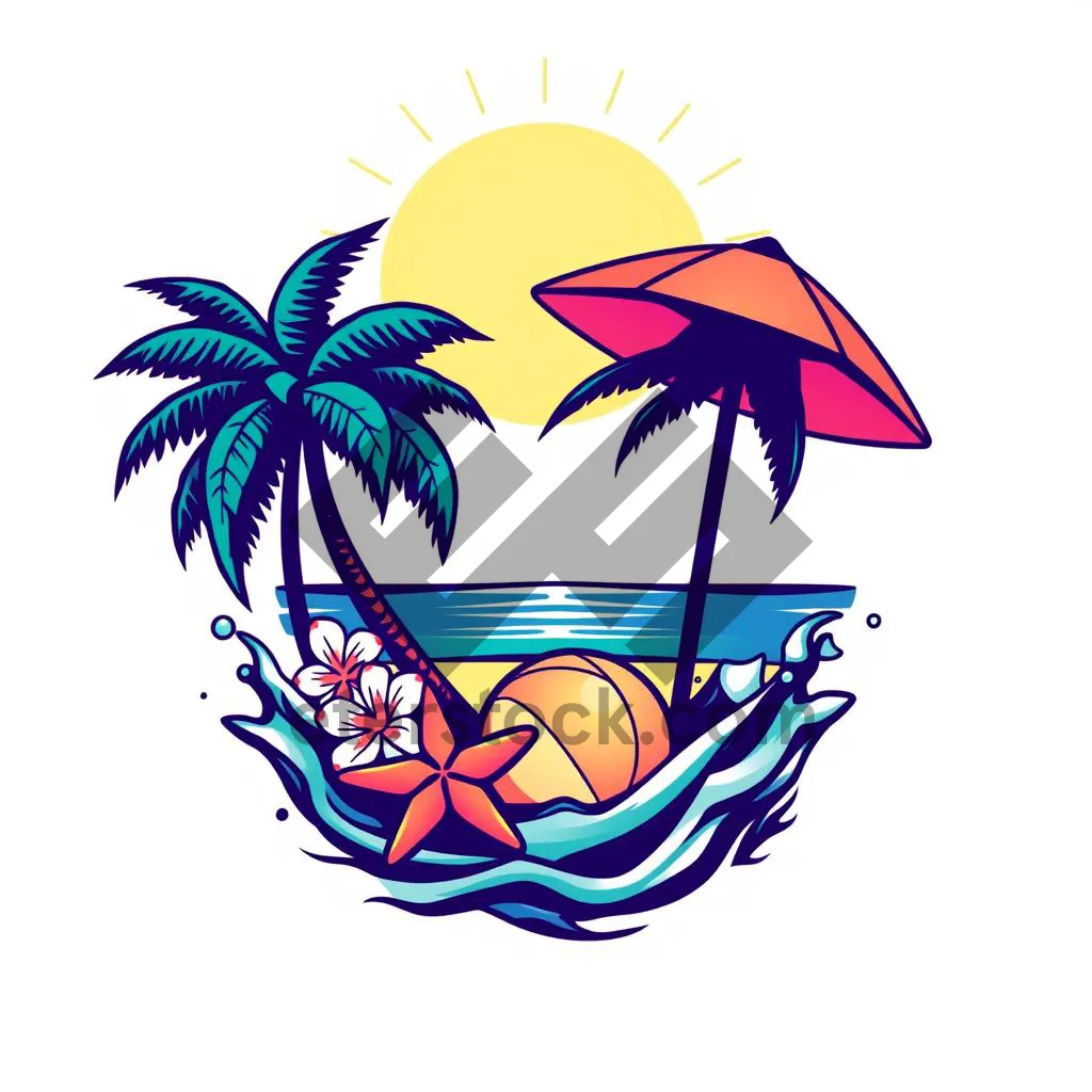 Picture of Floral Silhouette Icon Graphic Design Element