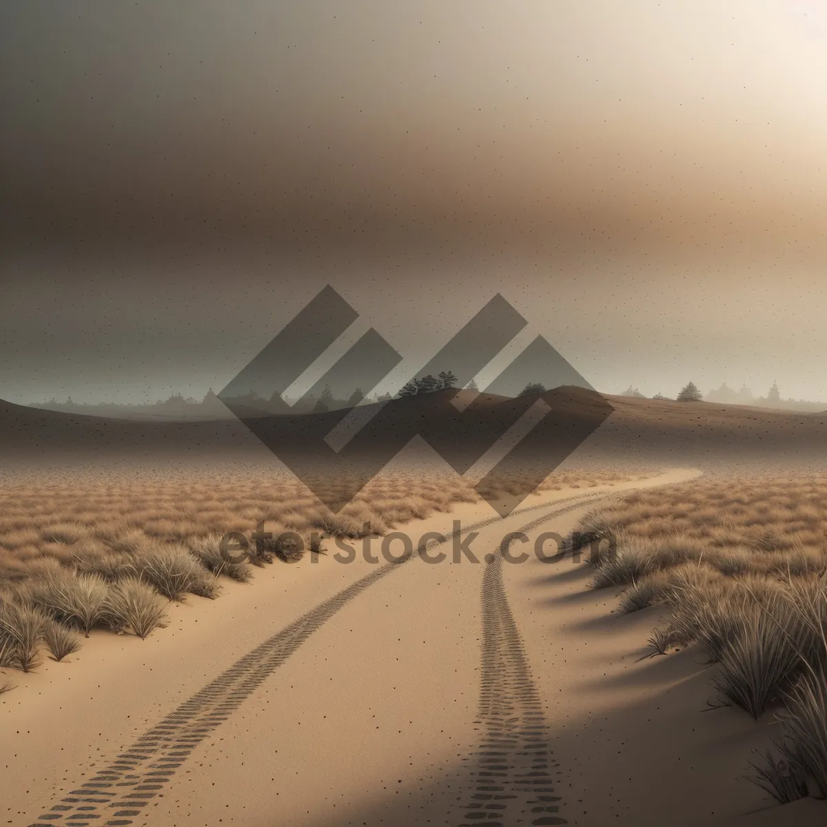 Picture of Tranquil Beach Sunset Over Ocean