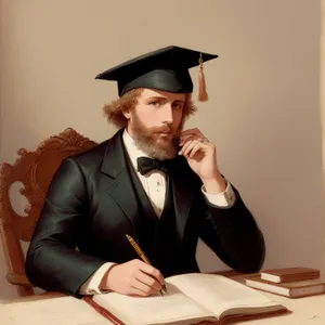 Smiling male graduate with diploma and mortarboard hat