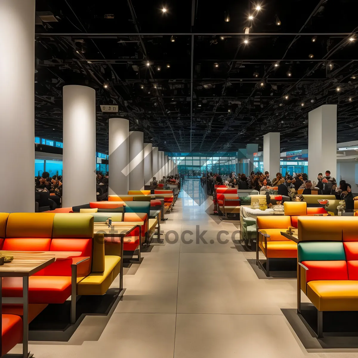 Picture of Modern Urban Classroom Interior with Empty Chairs