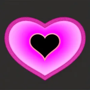Radiant Love: Gem-shaped Heart Symbol in Romantic Design