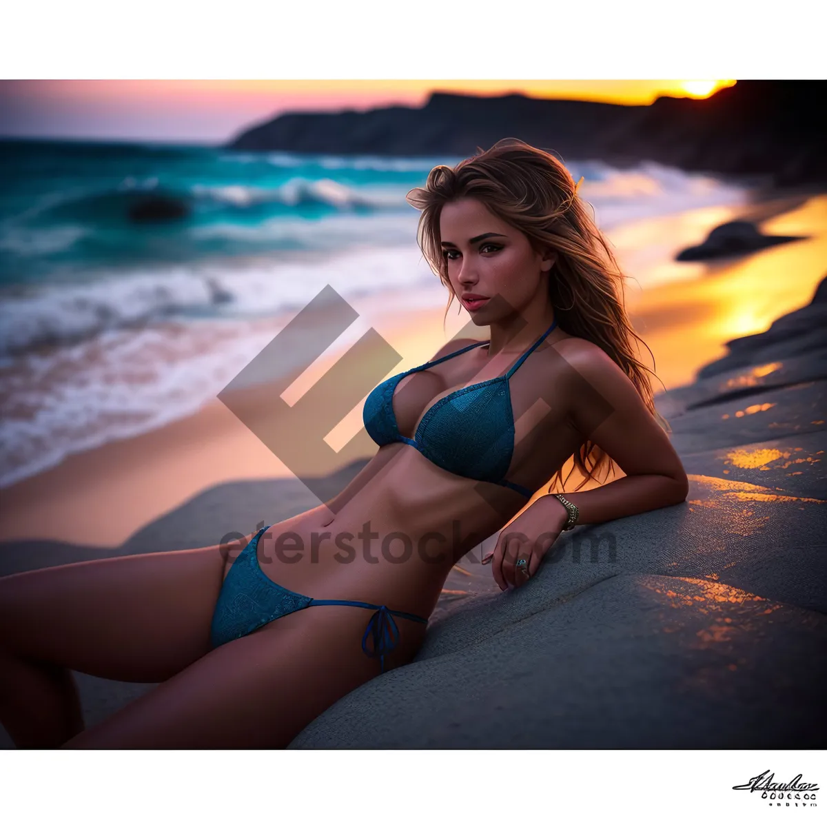 Picture of Sun-Kissed Beachwear: Bikini Swimsuit for a Relaxing Summer Vacation