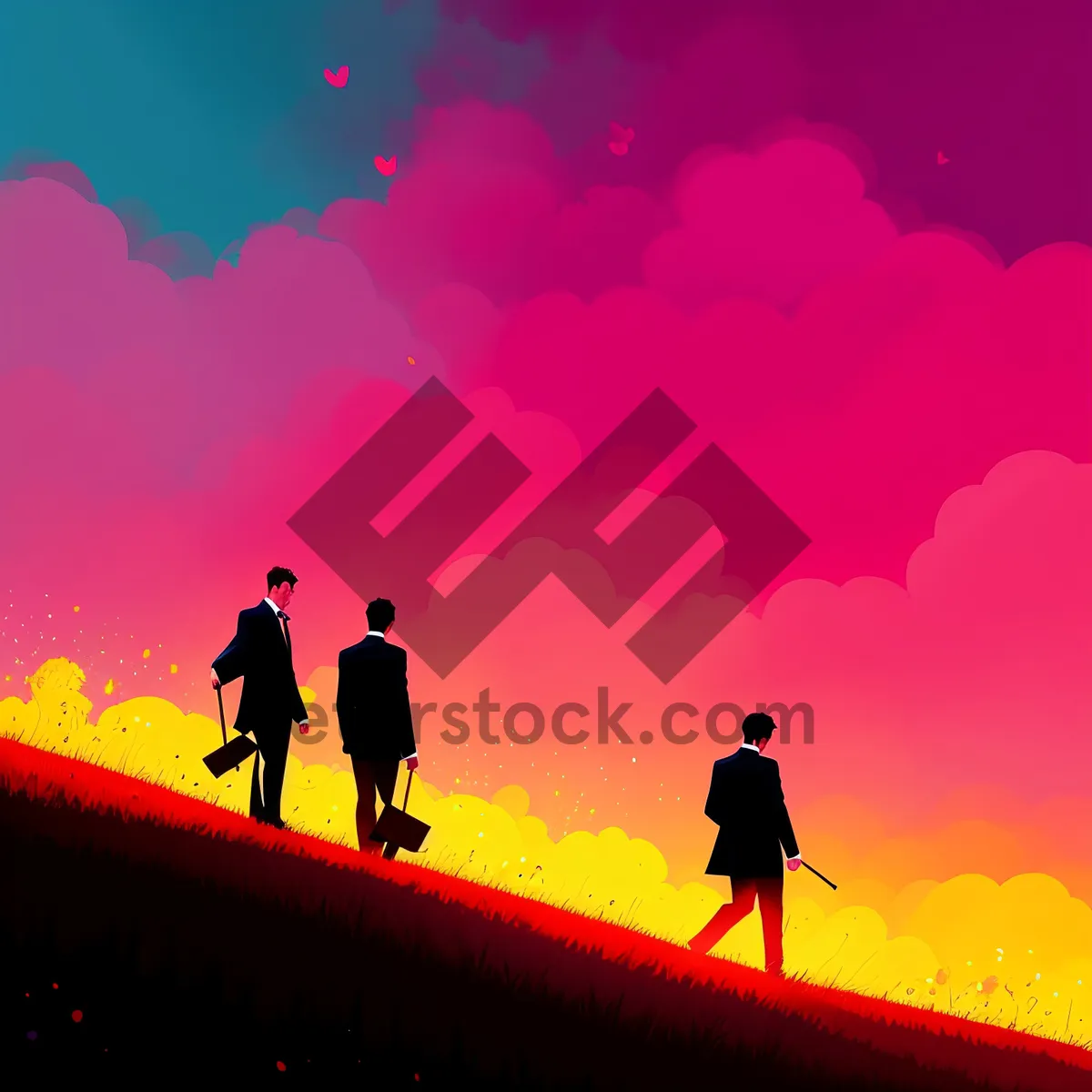 Picture of Skateboarding Silhouette Under Beautiful Sunset Sky