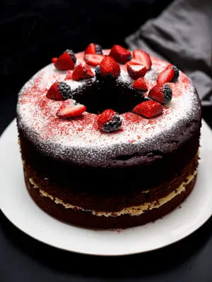 Delicious Berry Cake with Fresh Strawberries