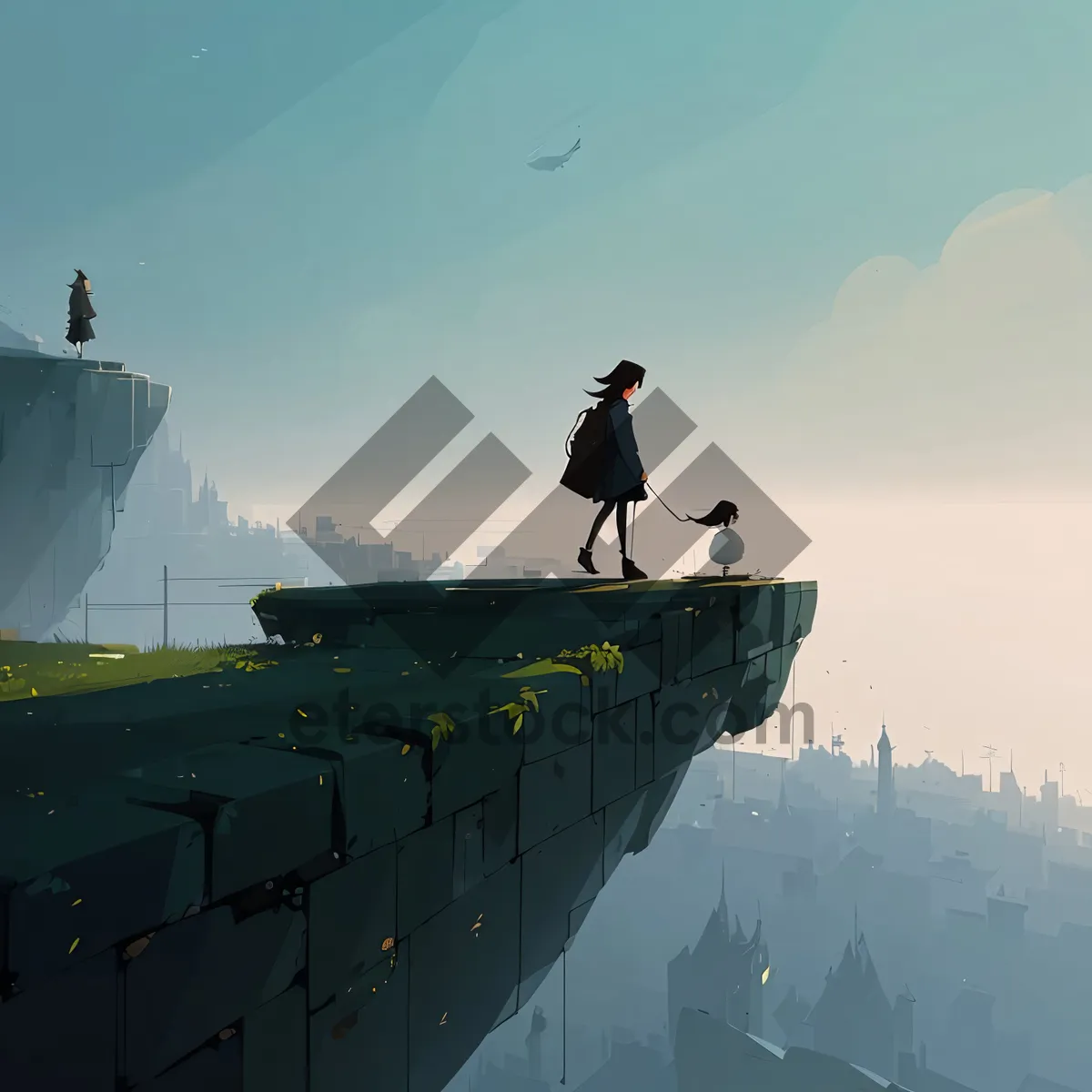 Picture of City Skyline Reflections on Harbor Waters