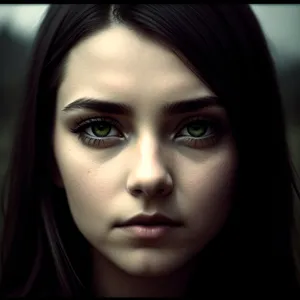 Smashing Sensuality: Attractive Brunette with Seductive Eyes
