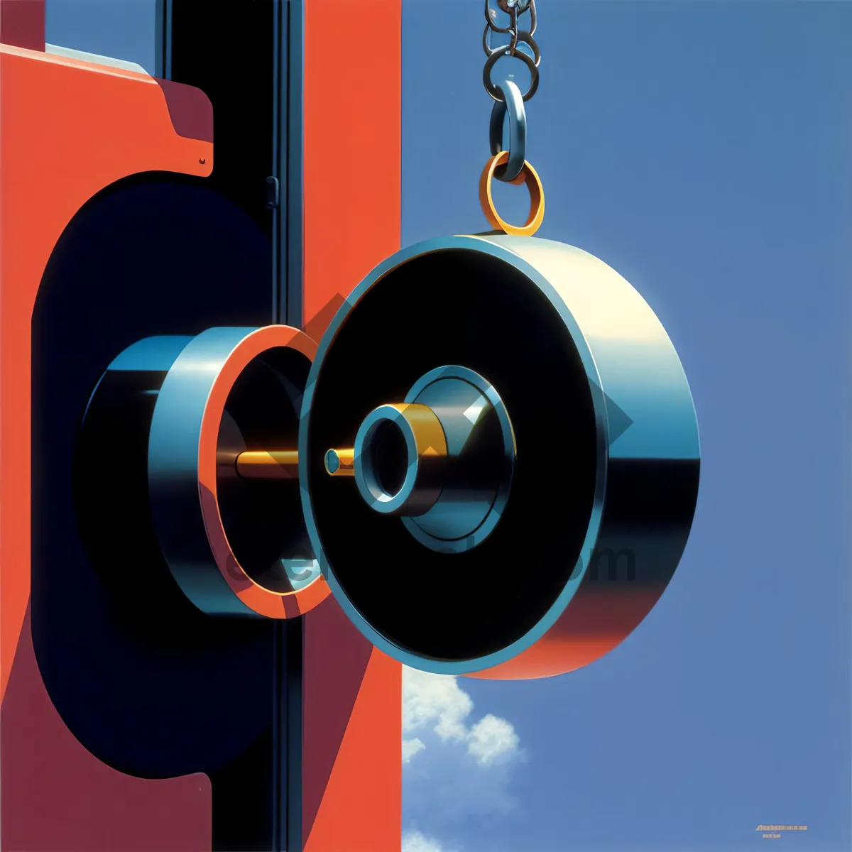 Picture of Mechanical Device Pulley: Enhancing Security System with Semaphore