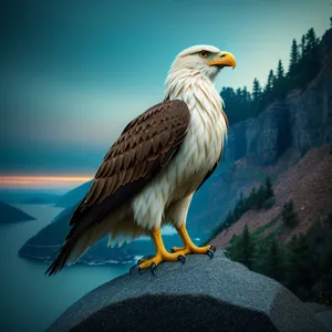 Majestic Predator in Flight: Bald Eagle Soaring with Sharp Focus