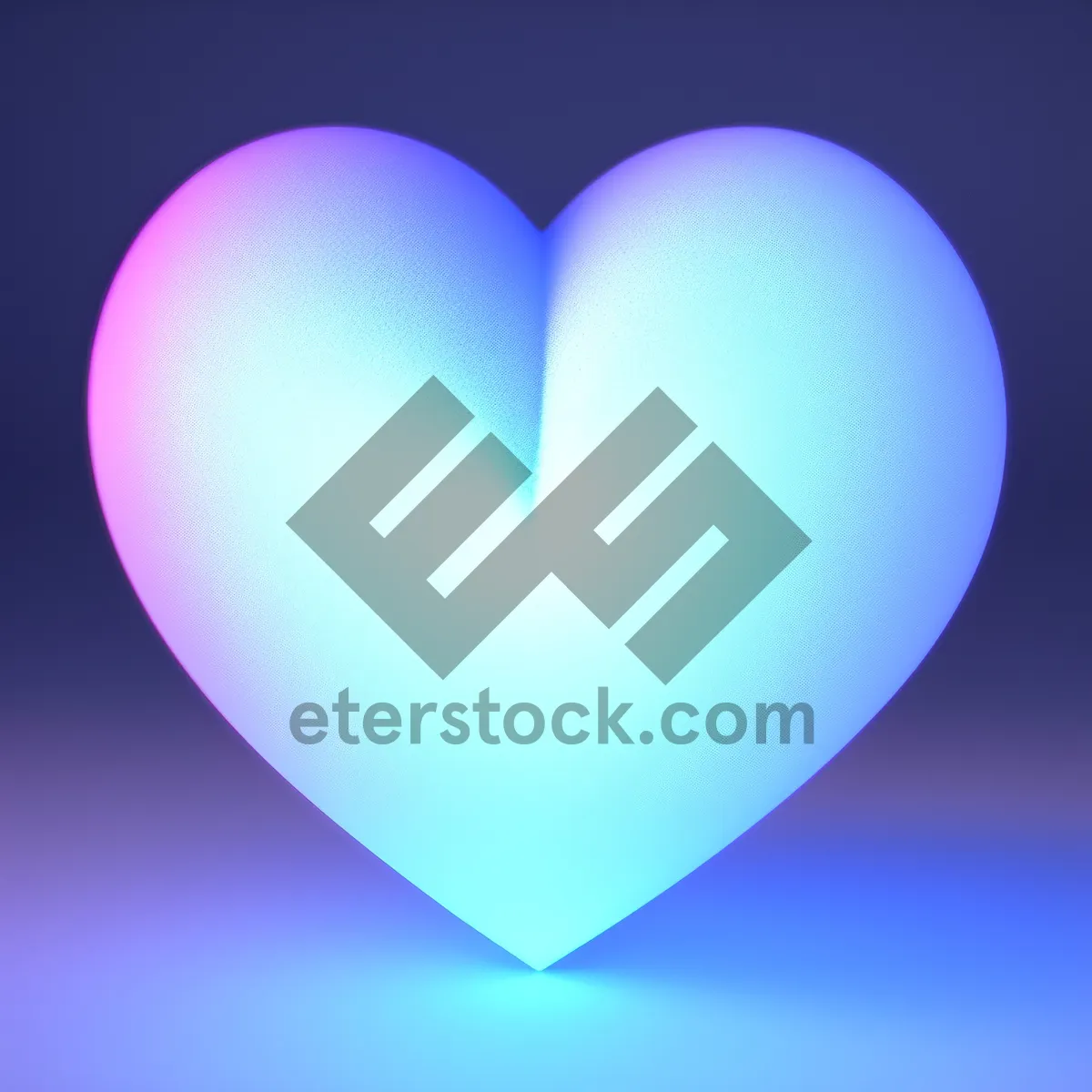 Picture of Shiny Love Sphere Icon: Colorful Symbol of Heart-shaped Art