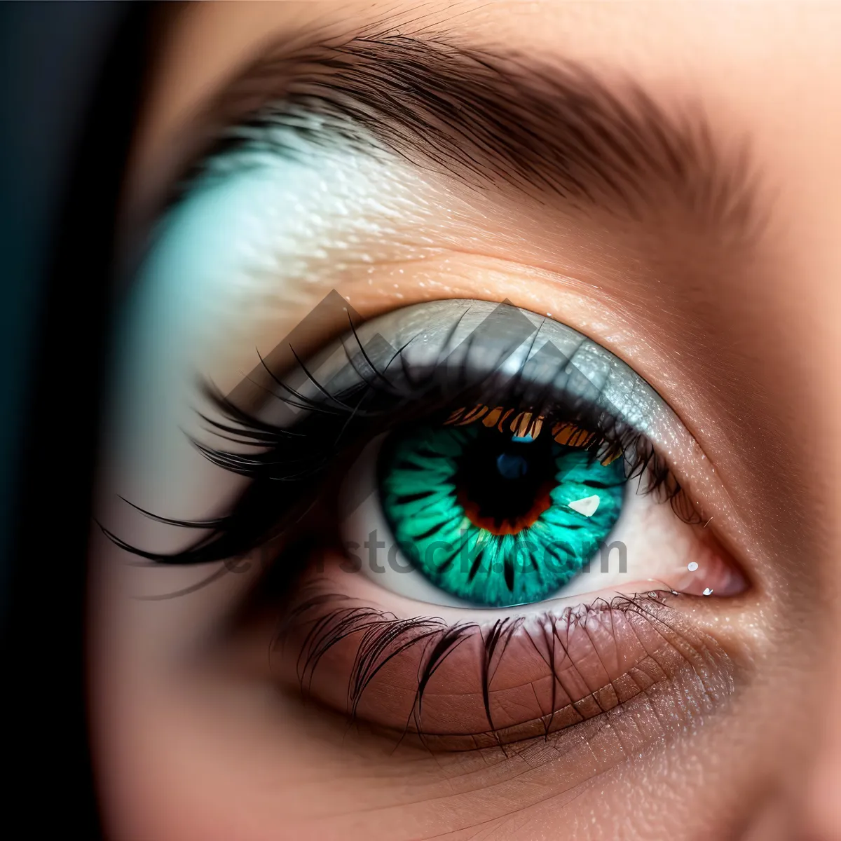 Picture of Captivating Eye Makeup Accentuates Natural Beauty
