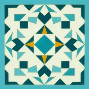 Geometric Tile Mosaic: Retro Vintage Decoration