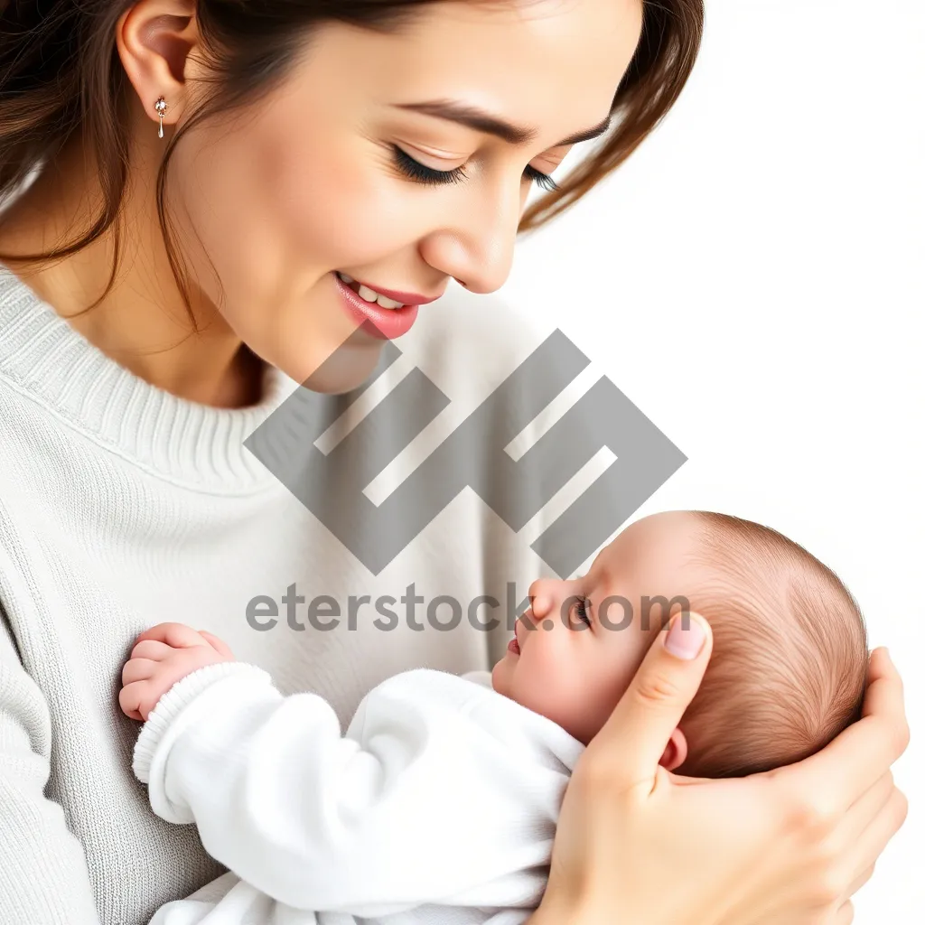 Picture of Portrait of Attractive Lady Smiling in Studio