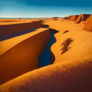 Sizzling Sands: Majestic Sunset Over Moroccan Dunes