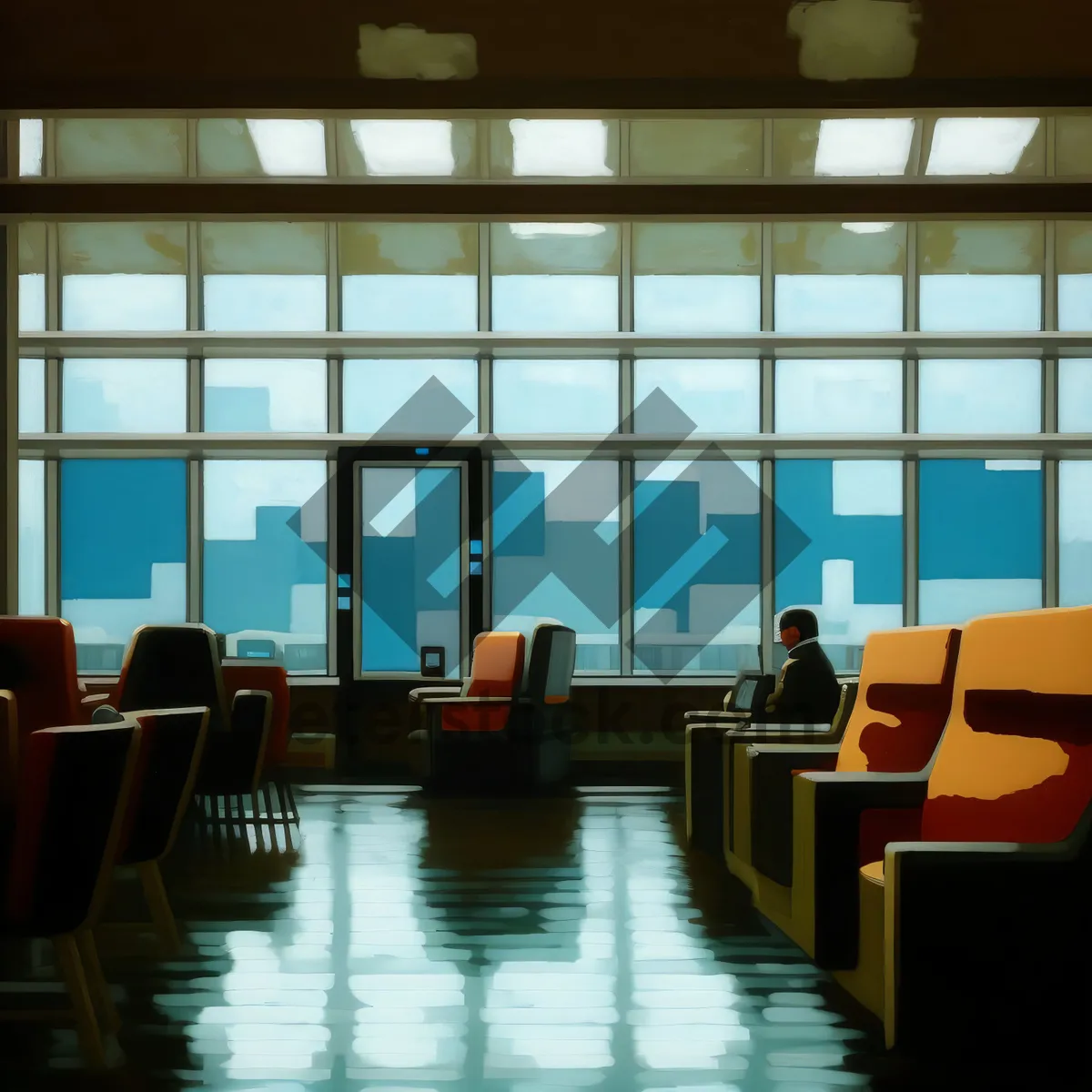 Picture of Modern Classroom Interior with Stylish Furniture