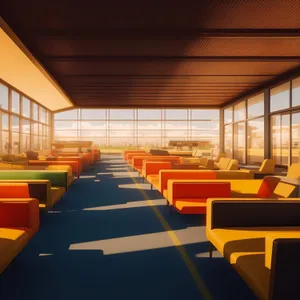 Modern Interior Hall with Stylish Furniture.