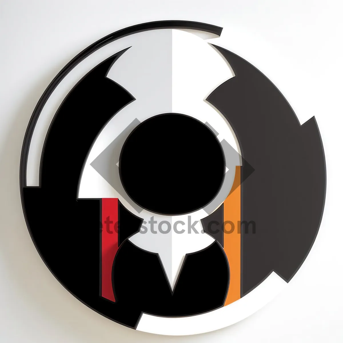 Picture of Black Round Button Icon: Web See Symbol