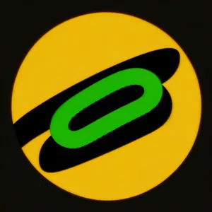 Bay Water Symbol in Round 3D Button