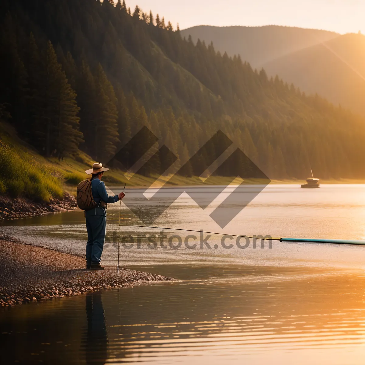 Picture of Sunset Paddle: Blade Slicing Through Tranquil Waters