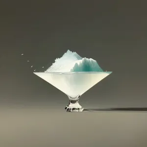 Refreshing Vodka Martini with Ice and Lemon