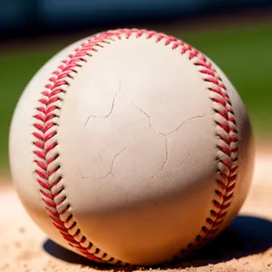 Baseball equipment on grass field during game