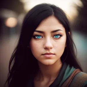 Smashing Beauty: A Captivating Brunette Model with Sensual Eyes