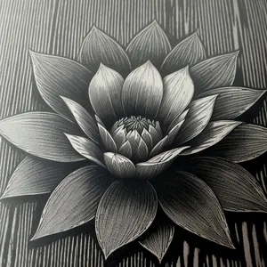 Lotus Flow: Artistic Fractal Design with Graphic Texture