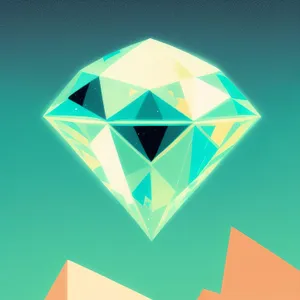 Diamond Symbol in 3D Graphic Shape
