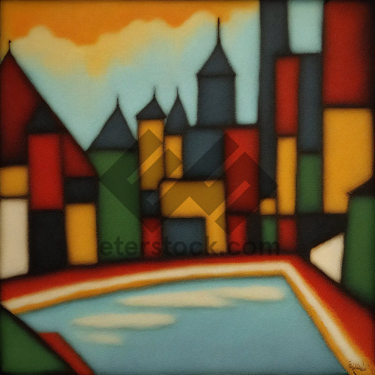 Picture of Colorful school supplies with pencils and crayons