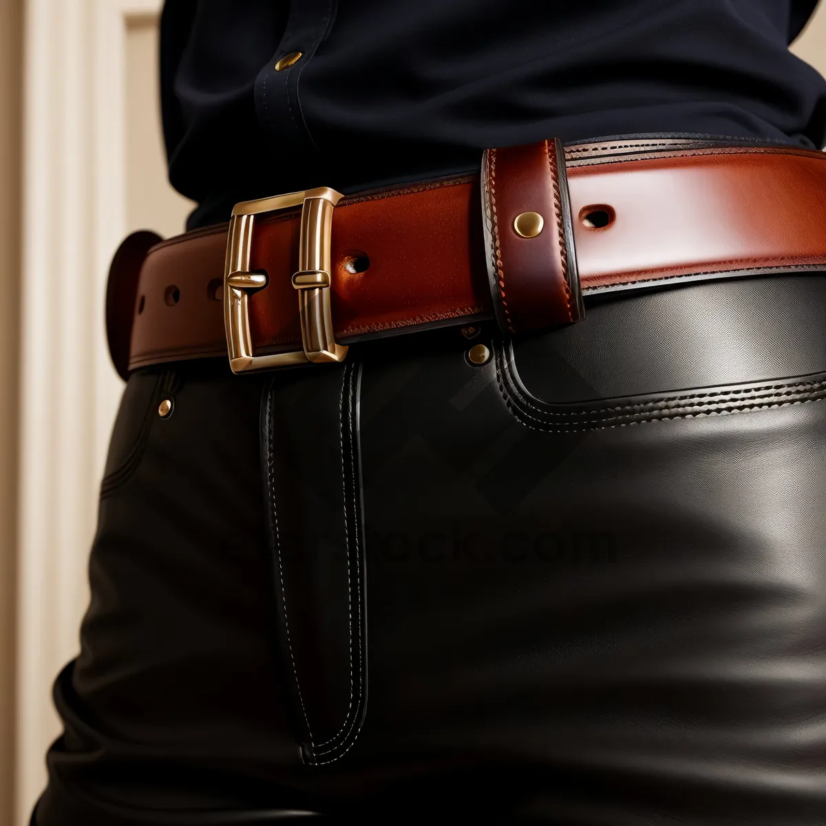 Picture of Fashionable Leather Holster Bag with Buckle