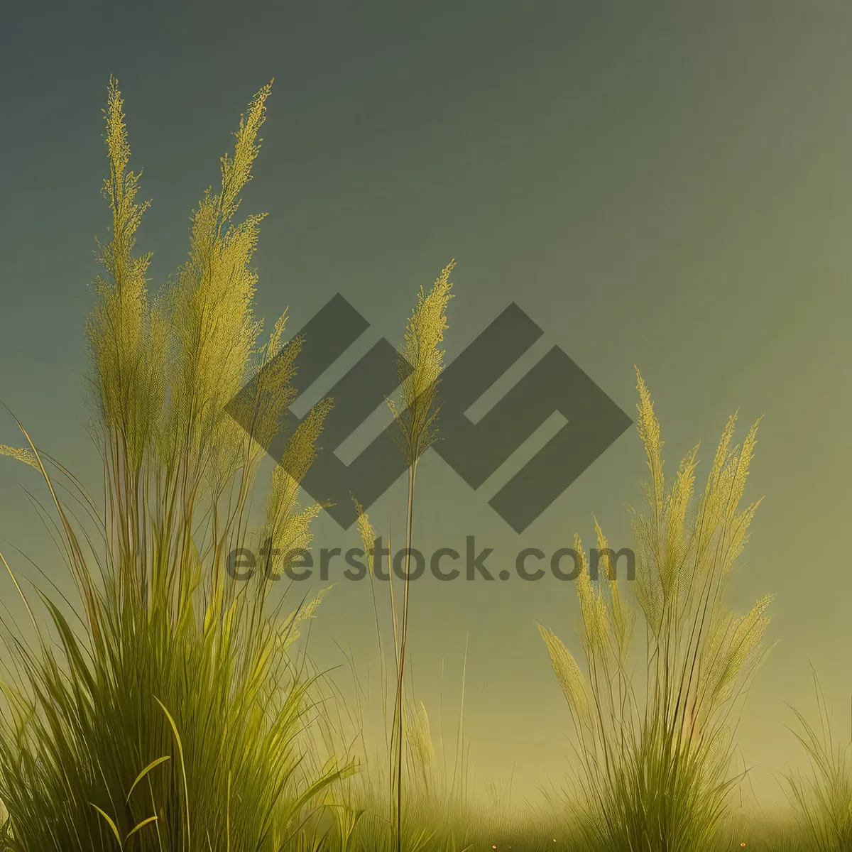 Picture of Golden Harvest: Ripe Cornfield under Sunny Sky