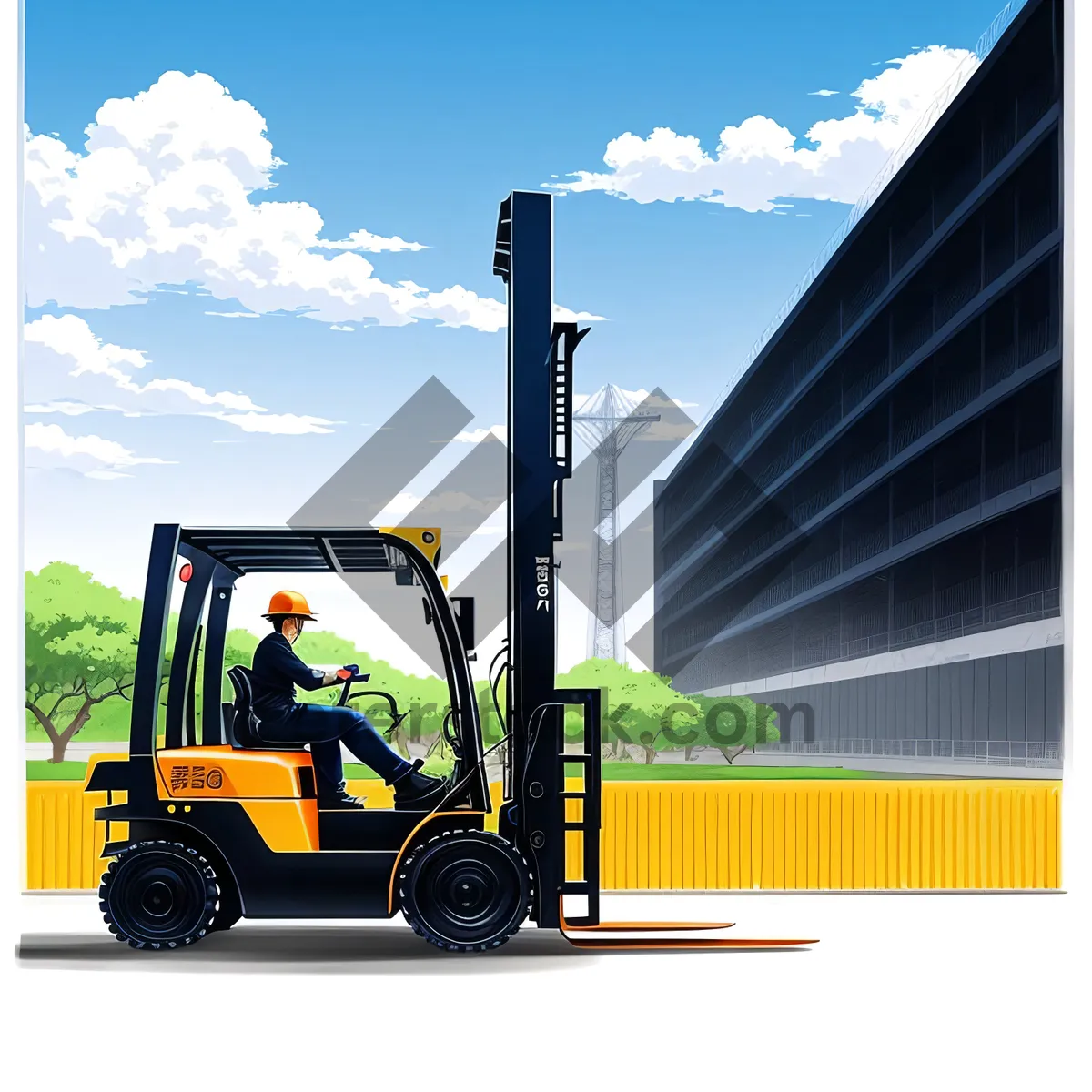 Picture of Industrial Heavy-duty Forklift Truck for Construction Work