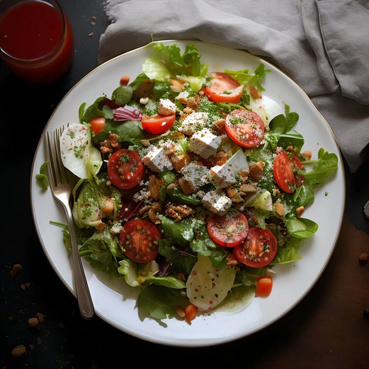 Picture of Gourmet Grilled Chicken Salad with Fresh Vegetables