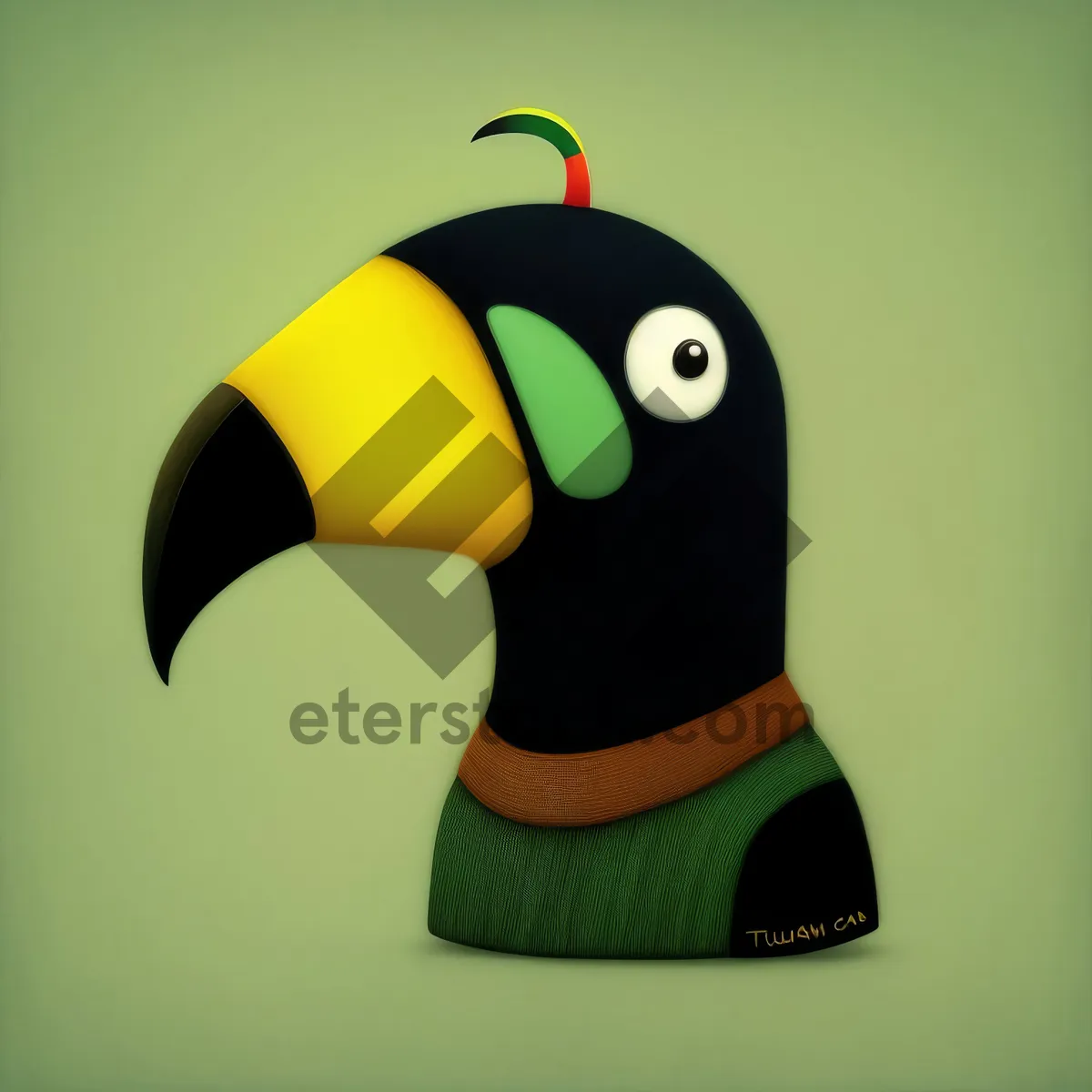 Picture of Arctic Toucan in Frigid Zone - 3D Bird