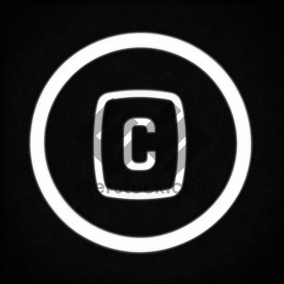 Picture of Shiny Round Black Button Icon for Business Use