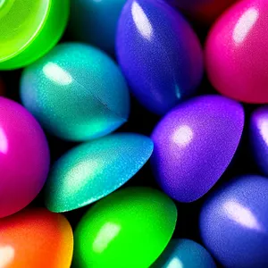 Colorful Easter Candy Egg with Almond