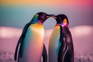 King Penguin Swimming in the Ocean