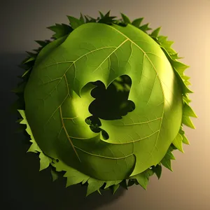 Earth's vibrant leafy artistry embodied in nature's graphic globe.