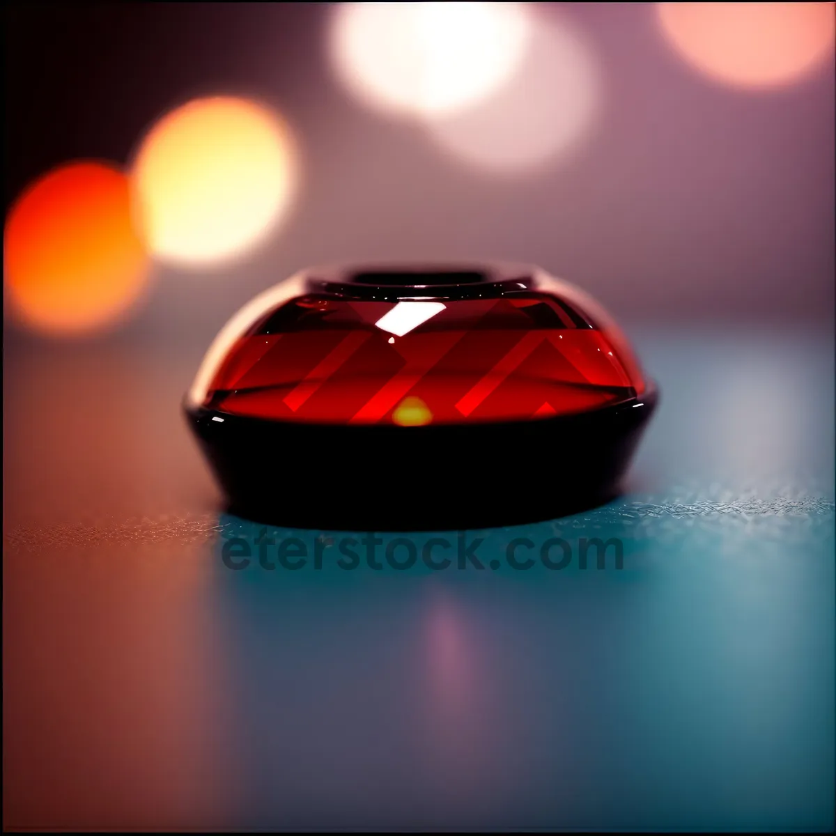 Picture of Glowing Orange Glass Button Icon