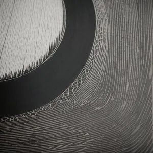 Digital Soundwaves: Futuristic Fractal Circle in Graphic Design
