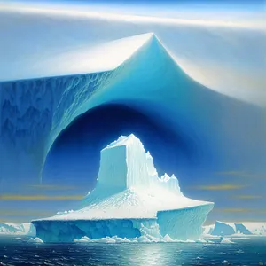 Glacial Reflections: Summer's Cold Oceanic Serenity