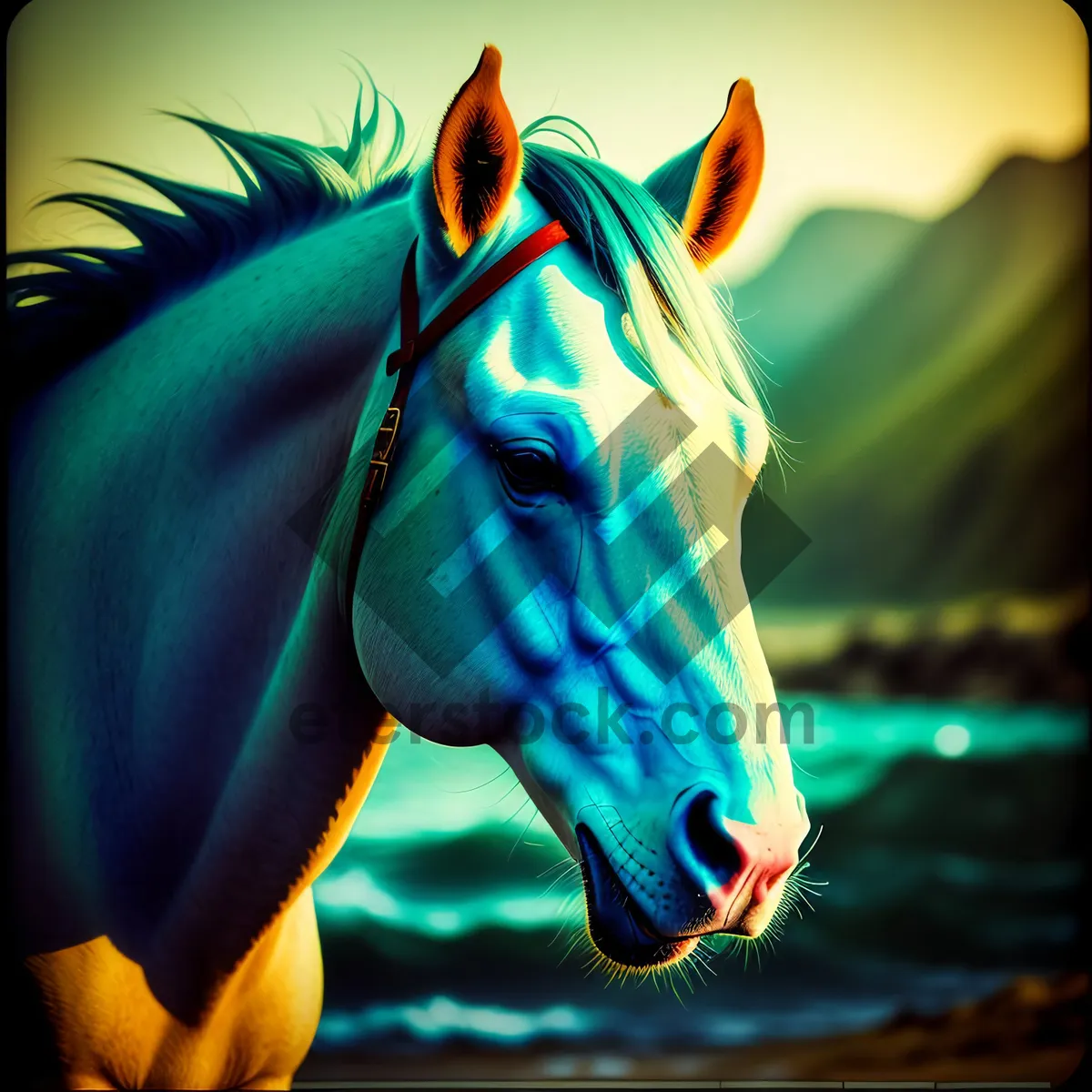 Picture of Wild Stallion in Disguise: Masked Equestrian Elegance