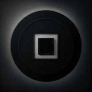 Shiny Black Round Button Icon
