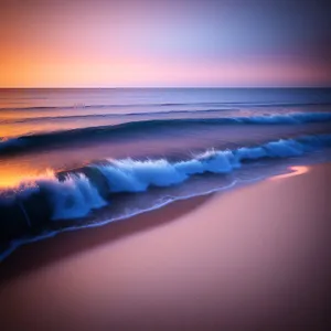 Serene Sunset over Seaside Horizon