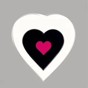 Shiny Glass Heart Icon Design