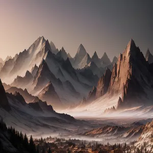 Winter Wonderland: Majestic Alps Mountain Landscape
