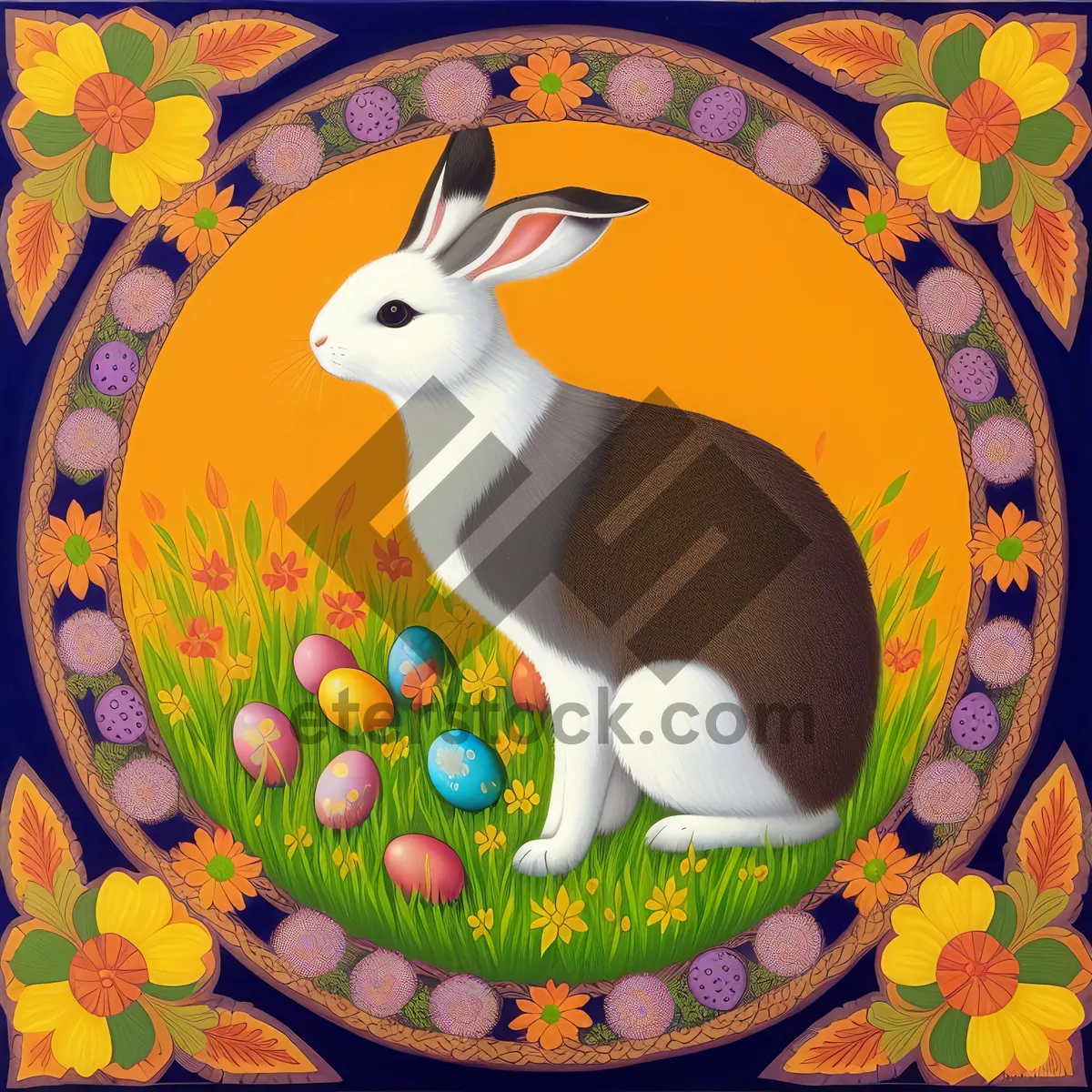 Picture of Colorful Bunny With Bib