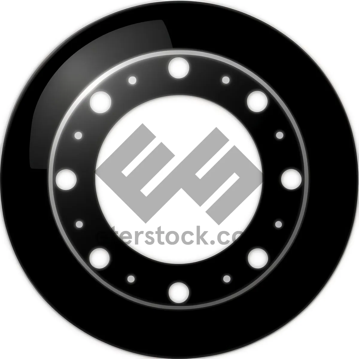 Picture of Metal Gear Design: 3D Symbol Icon with Polka Dot Circle