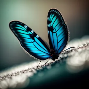 Colorful Winged Insect on Delicate Flower